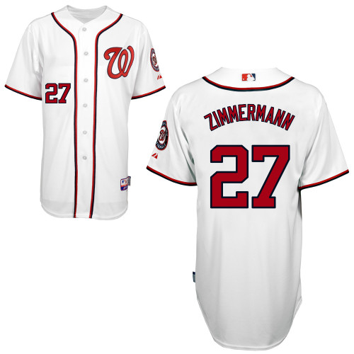Jordan Zimmermann #27 Youth Baseball Jersey-Washington Nationals Authentic Home White Cool Base MLB Jersey